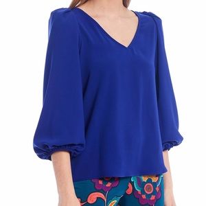 Trina Turk Denise top blue size S NWOT